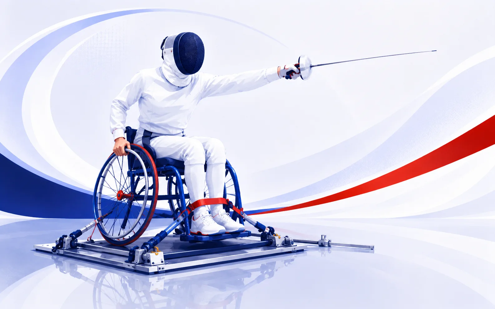 Illustration : dispositif de fixation du fauteuil sur son cadre